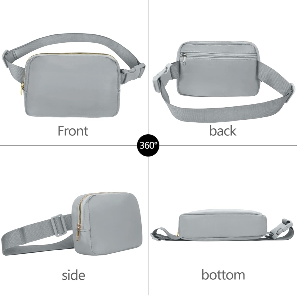 Stylish Gray‎ Fanny Pack Bag - Picture 3 of 6